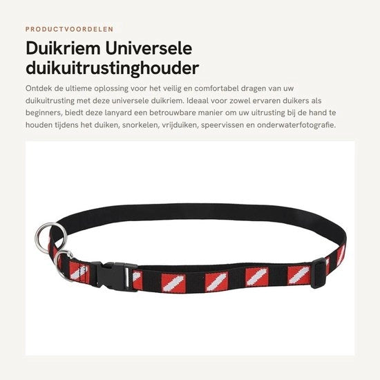 Supporto per l'attrezzatura da immersione universale - Manubrio per immersioni - Multifunzionale - Polyester/ Acciaio inossidabile - Per immersioni/snorkeling - Peso 76g