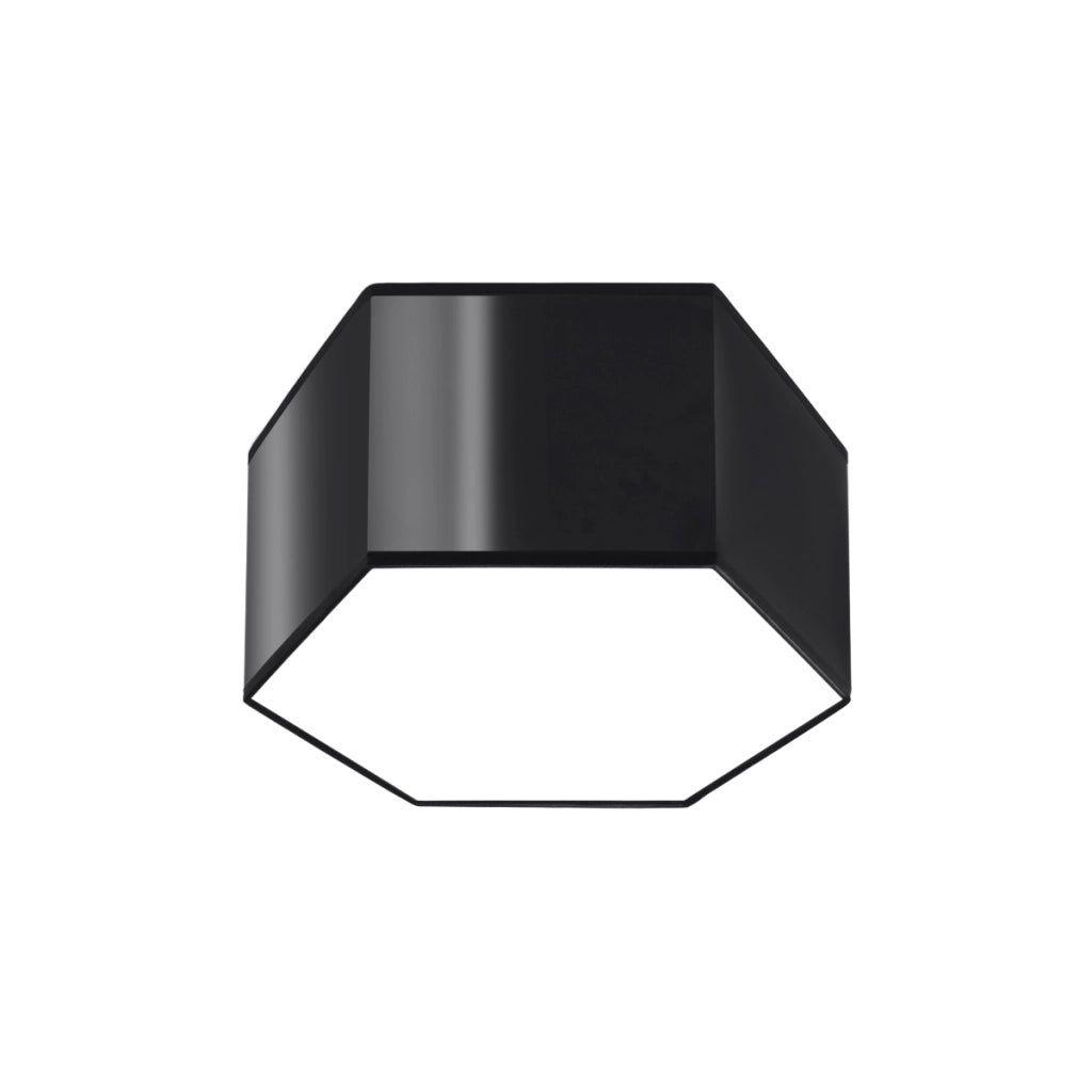 Lampada da soffitto moderna a cubo SUNDE arancione spagnolo, nera, 30,5x26,5x15,5 cm