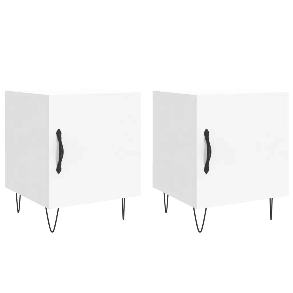 Comodini 2 pz Bianchi 40x40x50 cm in Legno Multistratocod mxl 127292