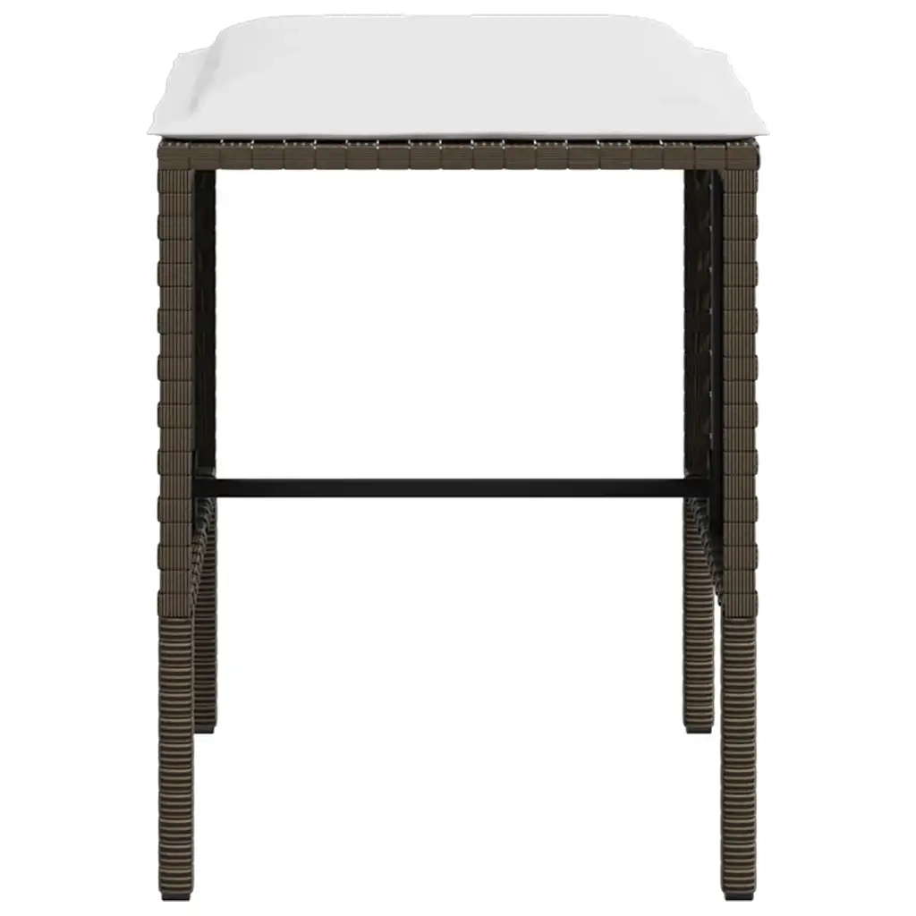 Set Divano a L con Cuscini 5 pz Marrone in Polyrattan 318577