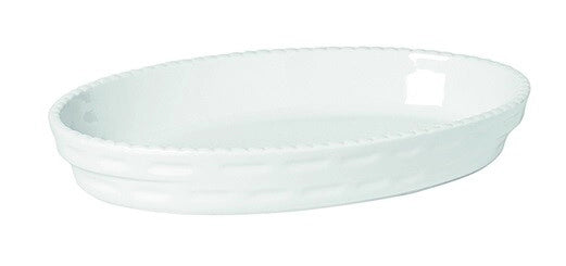 Pirofila forno in Porcellana ovale impilabile Bianca Wersal 24 cm