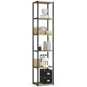Scaffale stilo loft con ripiani in legno 40 cm Nera 40 cm inserto frontale Quercia Artisan 40x32x192 cm