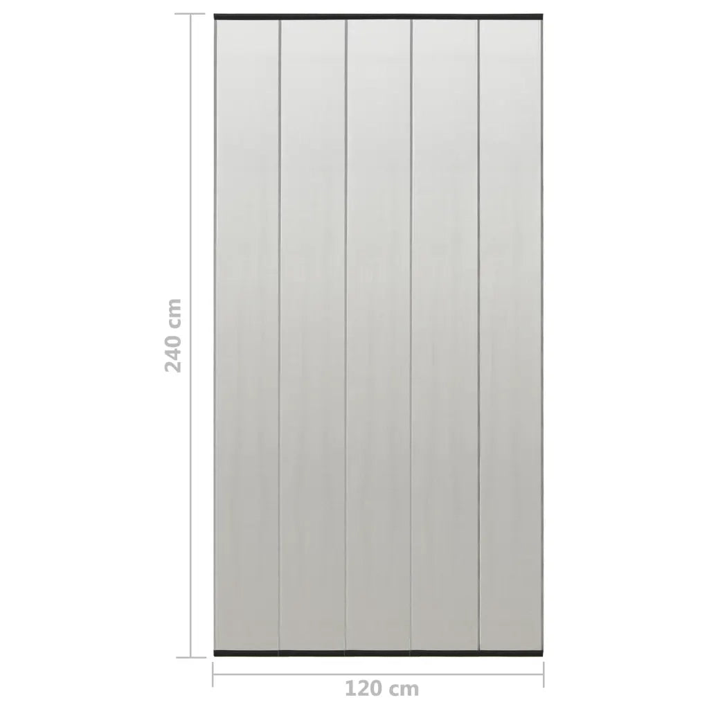 Zanzariera per Porta con 5 Sezioni a Rete Nera 120x240 cm 148711