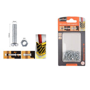 Trade Shop - Set 27 Pz Viti Vite Testa A Croce Tonda 4x12 Mm Con Dadi Dado Esagonale M4 90959 -