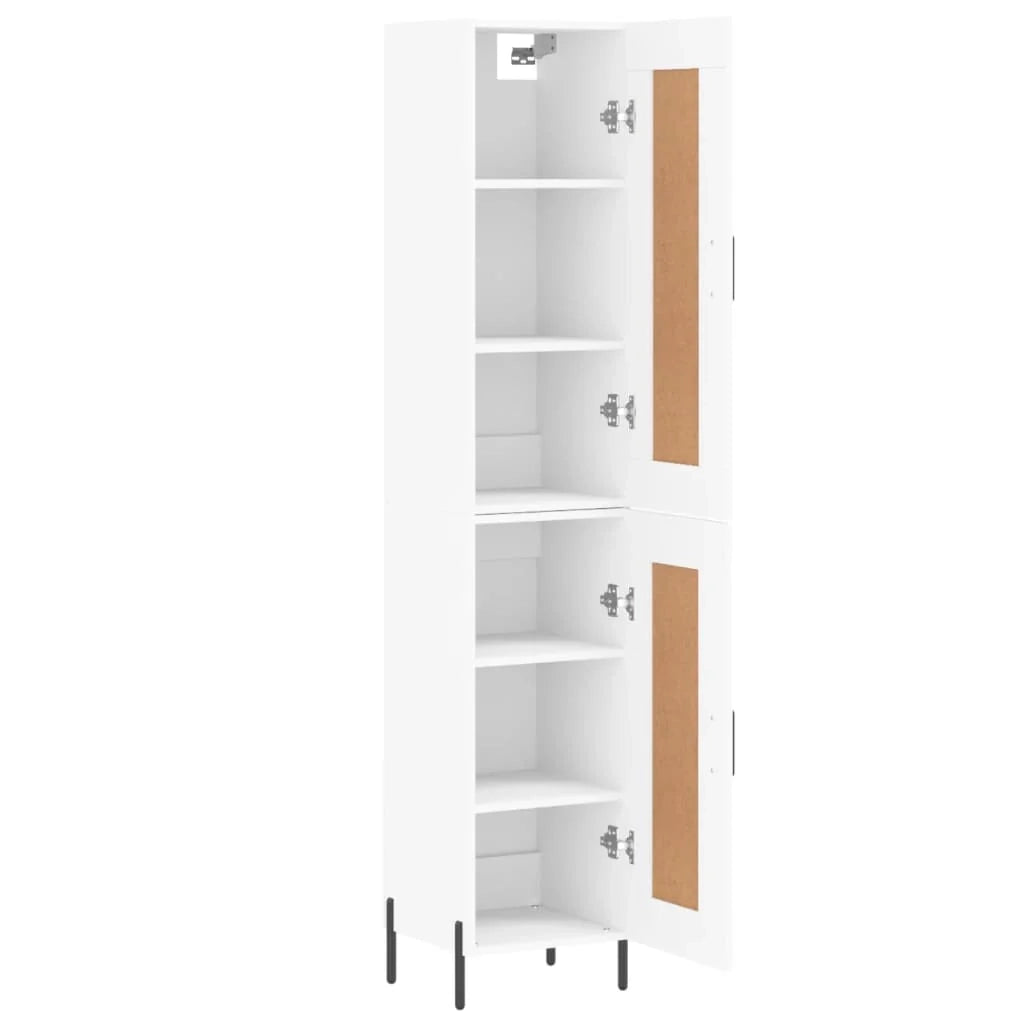 Buffet credenza cassettiera mobiletto mobile contenitore organizer cucina soggiorno salotto alto 34,5 x 34 x 180 cm legno ingegnerizzato bianco 02_0032265