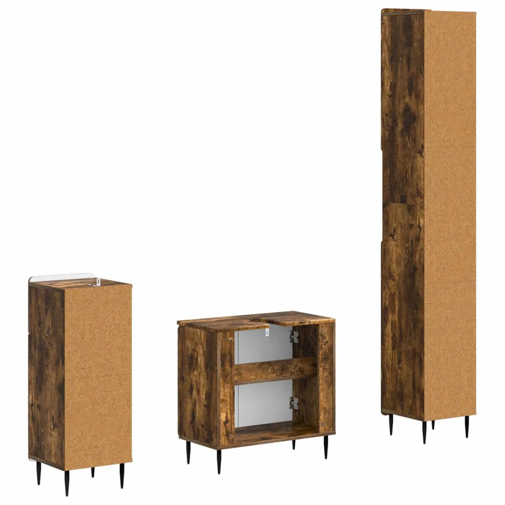 Set di armadietti da bagno in 3 pezzi ZWOLLE 3417842