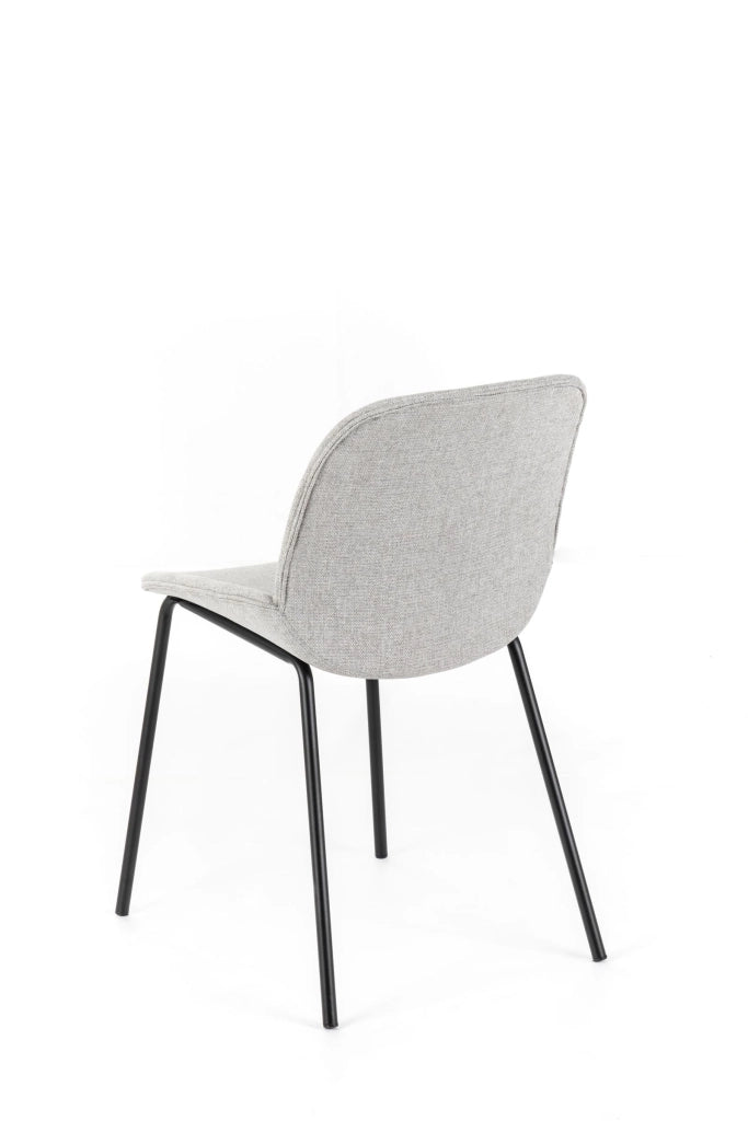Set 4 Sedie 57x46xH80 cm in Tessuto Eva Grigio Chiaro