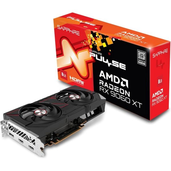 Sapphire vga radeon rx 9060 xt, pulse amd radeon rx 9060 xt gaming oc, 8gb dual hdmi / dp lite - 11350-05-20G