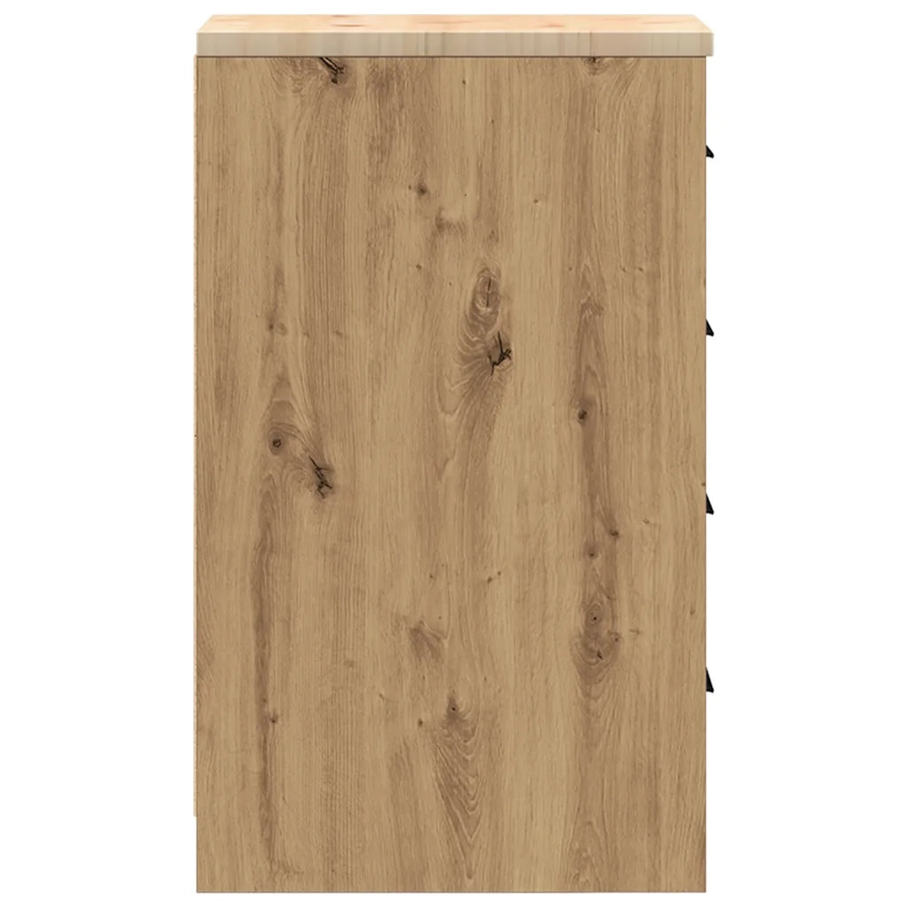 Armadietto per Garage in Rovere Artigianale 30x51x85 cm 860588