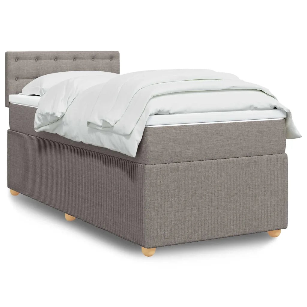 Giroletto a Molle con Materasso Tortora 100x200 cm in Tessuto 3289685