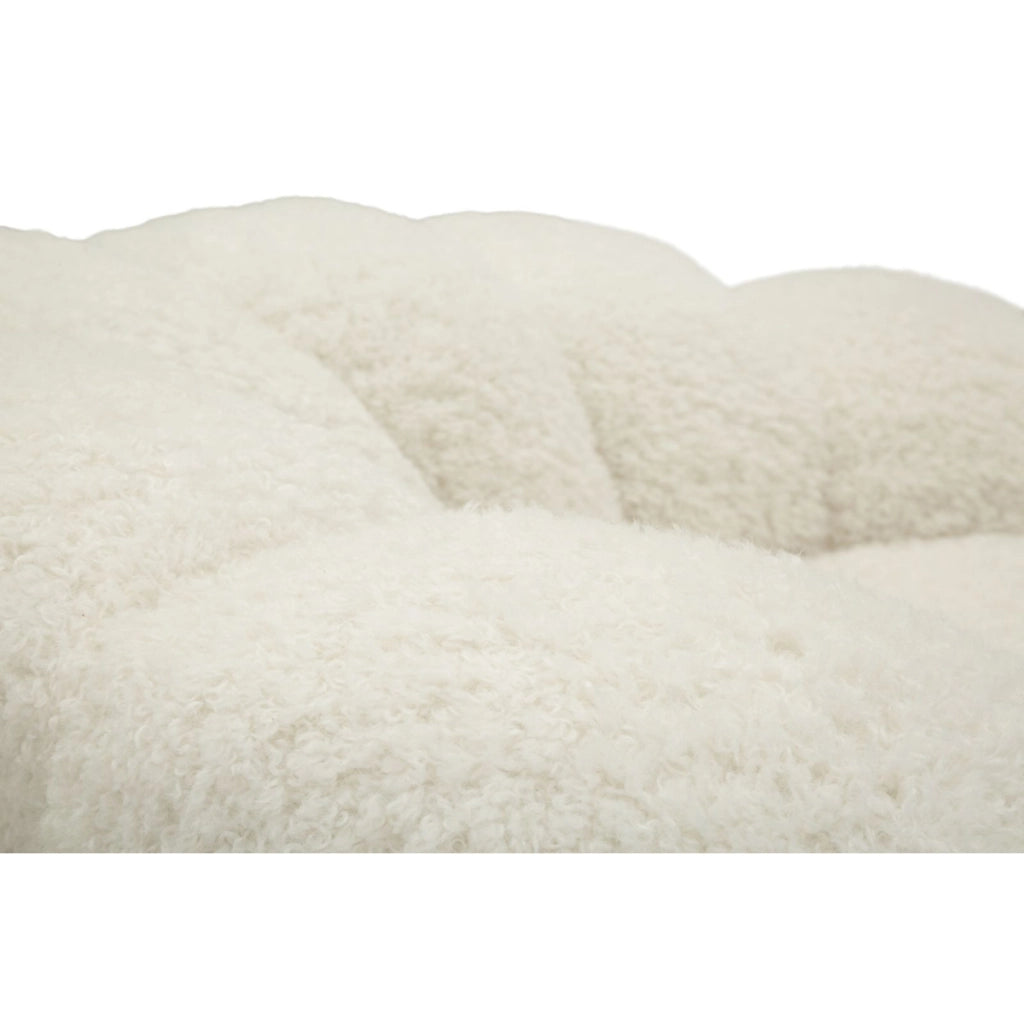 Poltrona Bubble in tessuto boucle' bianco