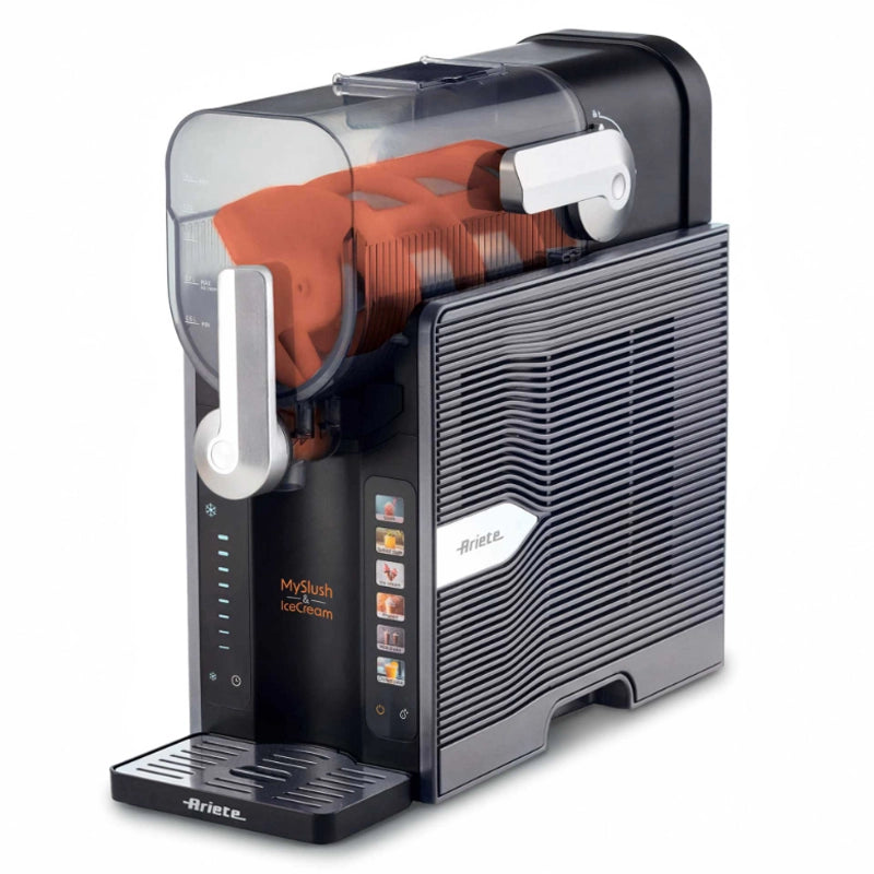 Ariete 655 MySlush & IceCream, Macchina per granite, gelati e frozen drink, Serbatoio 2,6L, 30-60 minuti di preparazione, 6 programmi automatici, Senza ghiaccio