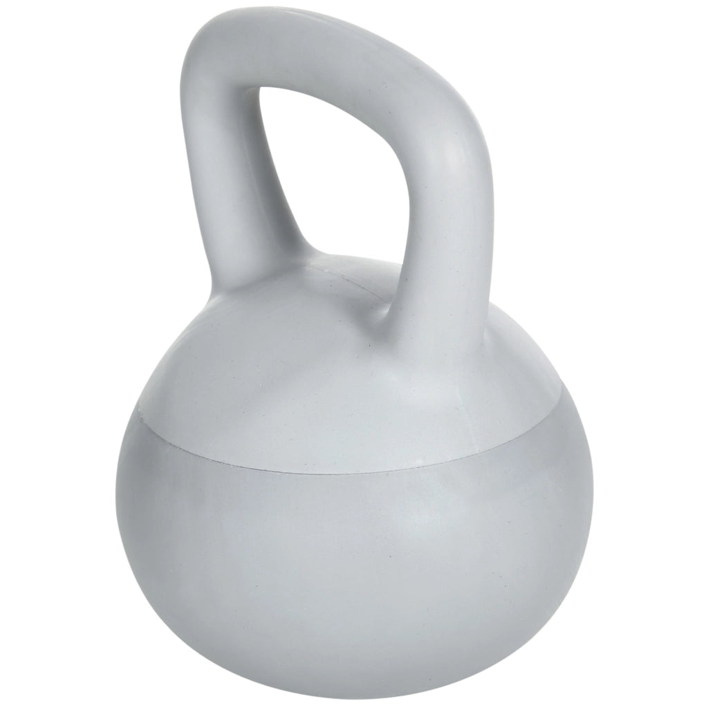 Kettlebell 4kg in PVC e Sabbia Metallica ¨C zephmum ¨C Grigio 19x19x26 cm