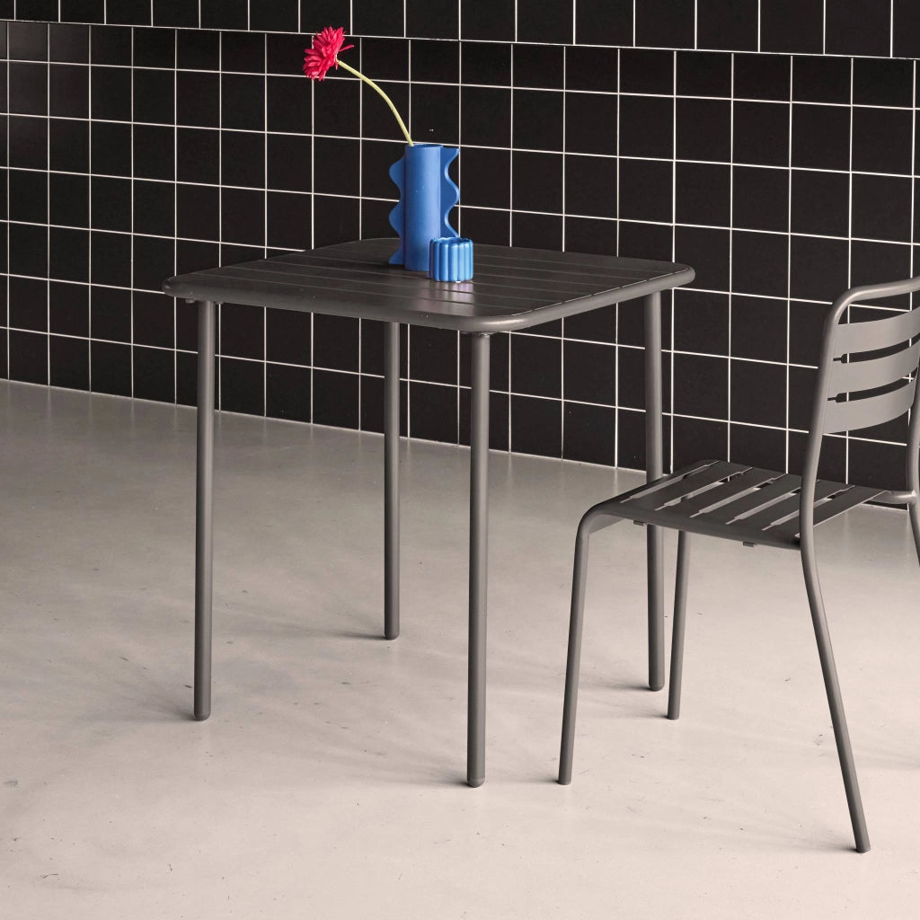 Tavolo da giardino in metallo 2 posti, 70cm, antracite