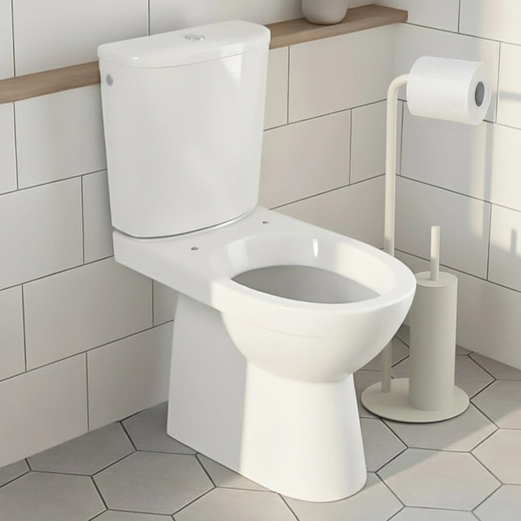 Vaso monoblocco con scarico a terra e copriwc Selnova Geberit