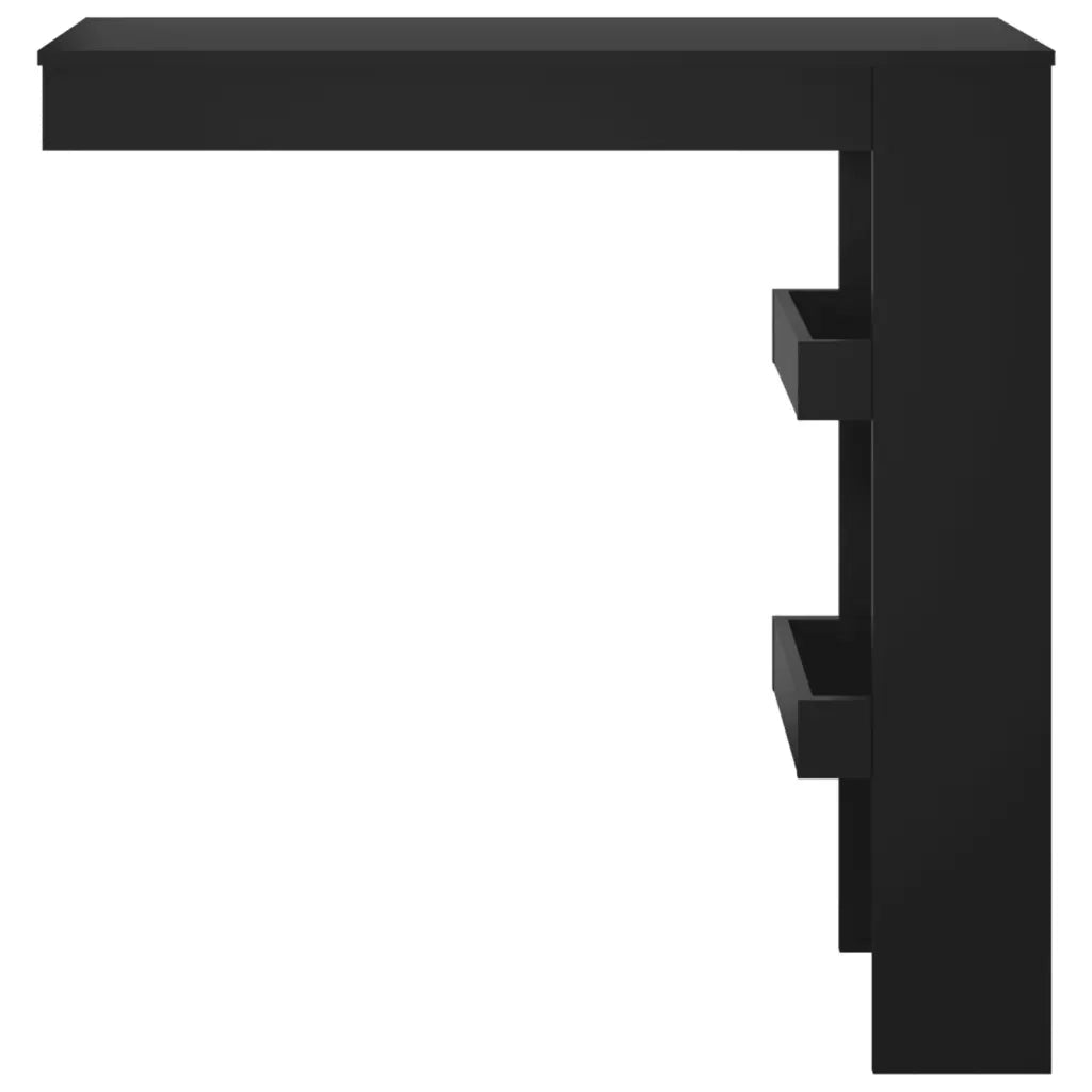 Bancone da Muro Nero 102x45x103,5 cm in Legno Compensato 811782