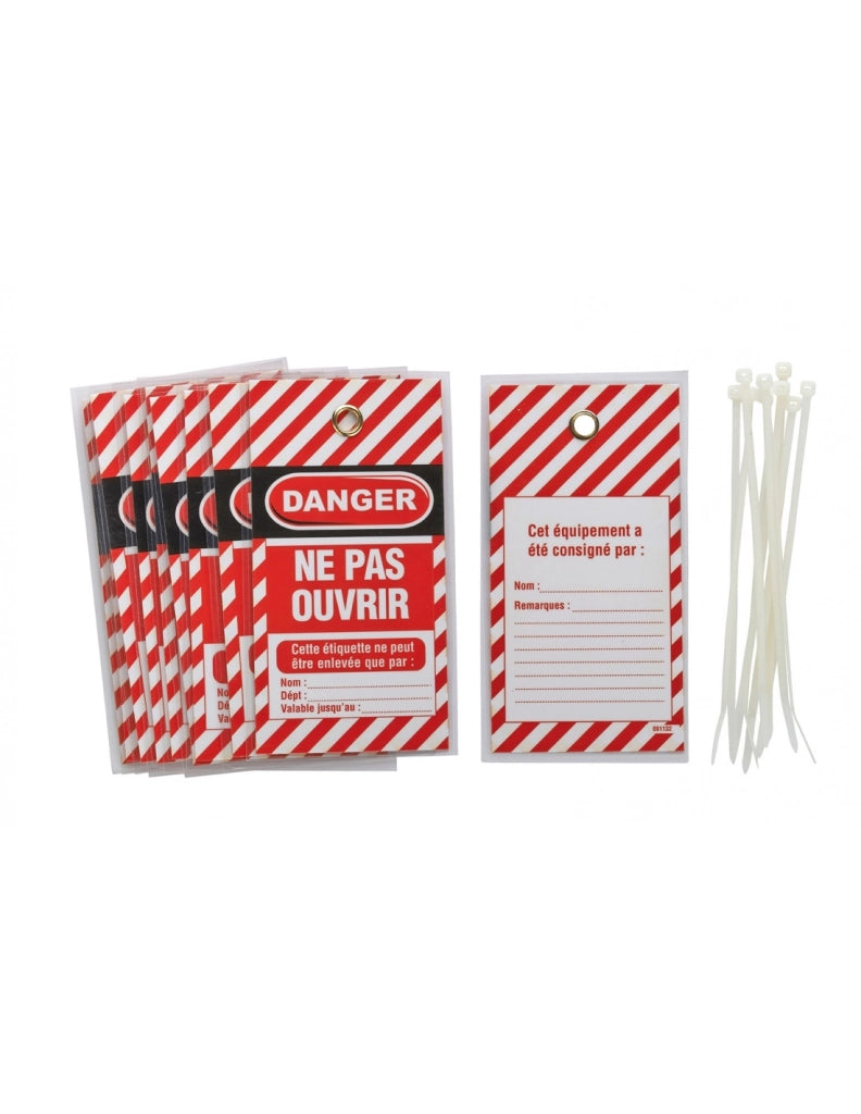 Set di 10 cartellini di pericolo "Non aprire", FR/EN/ES – THIRARD