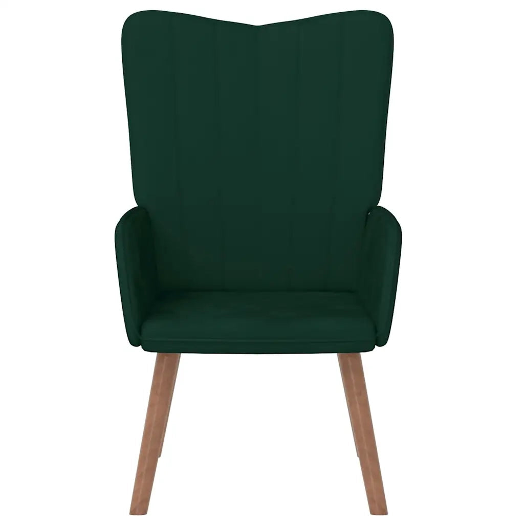 vida XL Poltrona Relax Verde Scuro in Velluto cod mxl 24164
