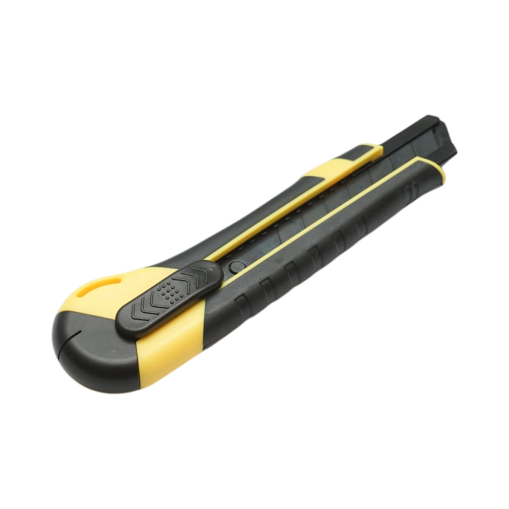 Coltello professionale con lama in acciaio SK5 da 18 mm, corpo in ABS con impugnatura Crownman in TPR.