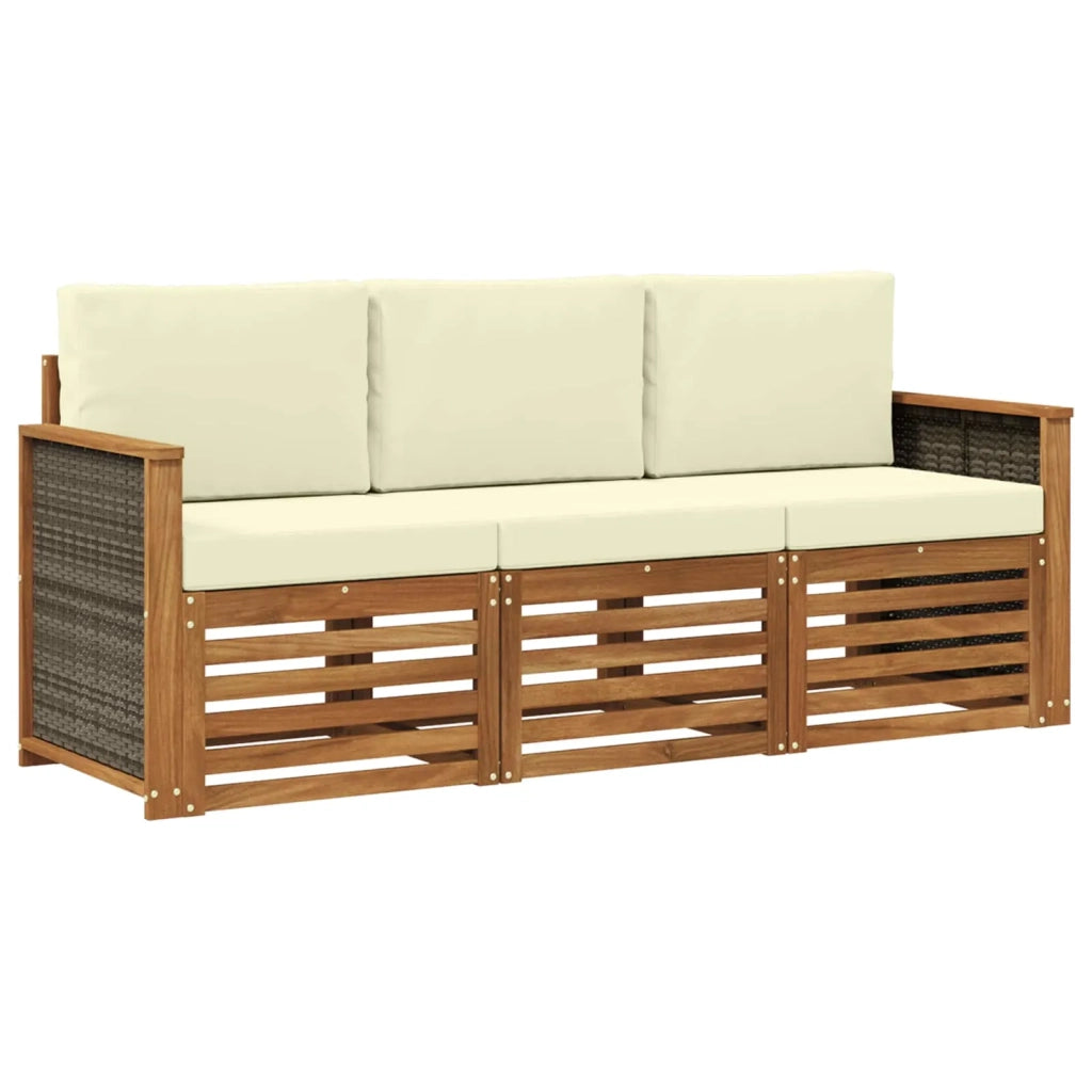 Set divani 3 pz Legno di Acacia Massello 3383956
