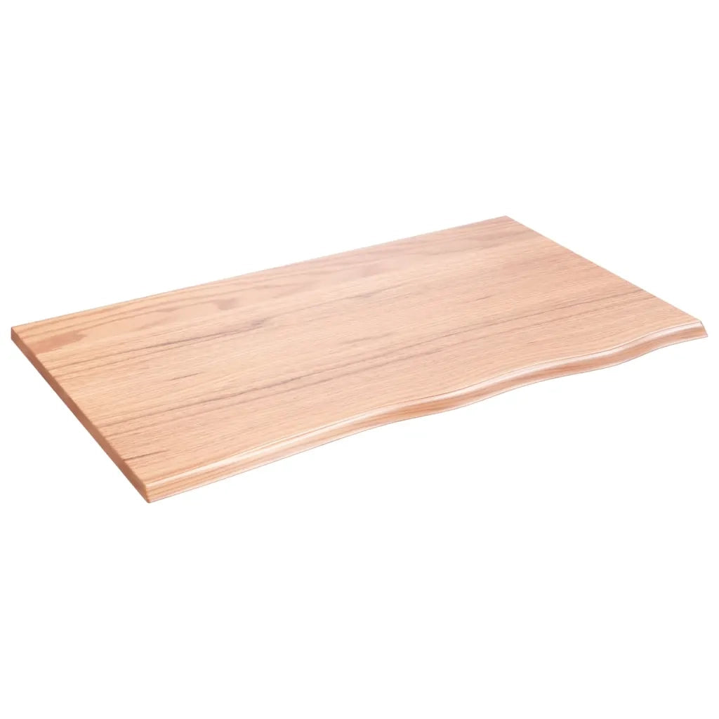 Ripiano Muro Marrone Chiaro 100x60x2cm Massello Rovere Trattato 363689