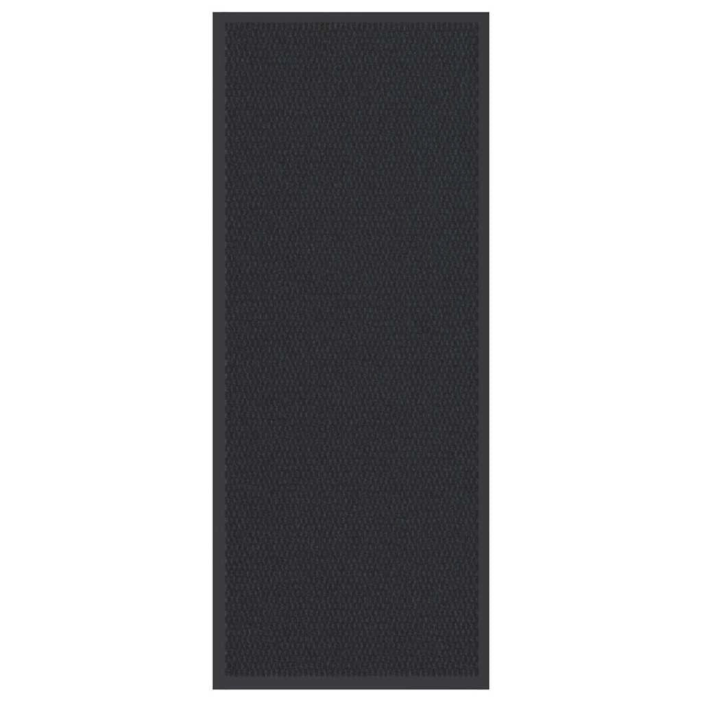 Zerbino antiscivolo flessibile nero 60 x 150 cm design moderno uso interno/esterno in PP nero 02_0058106