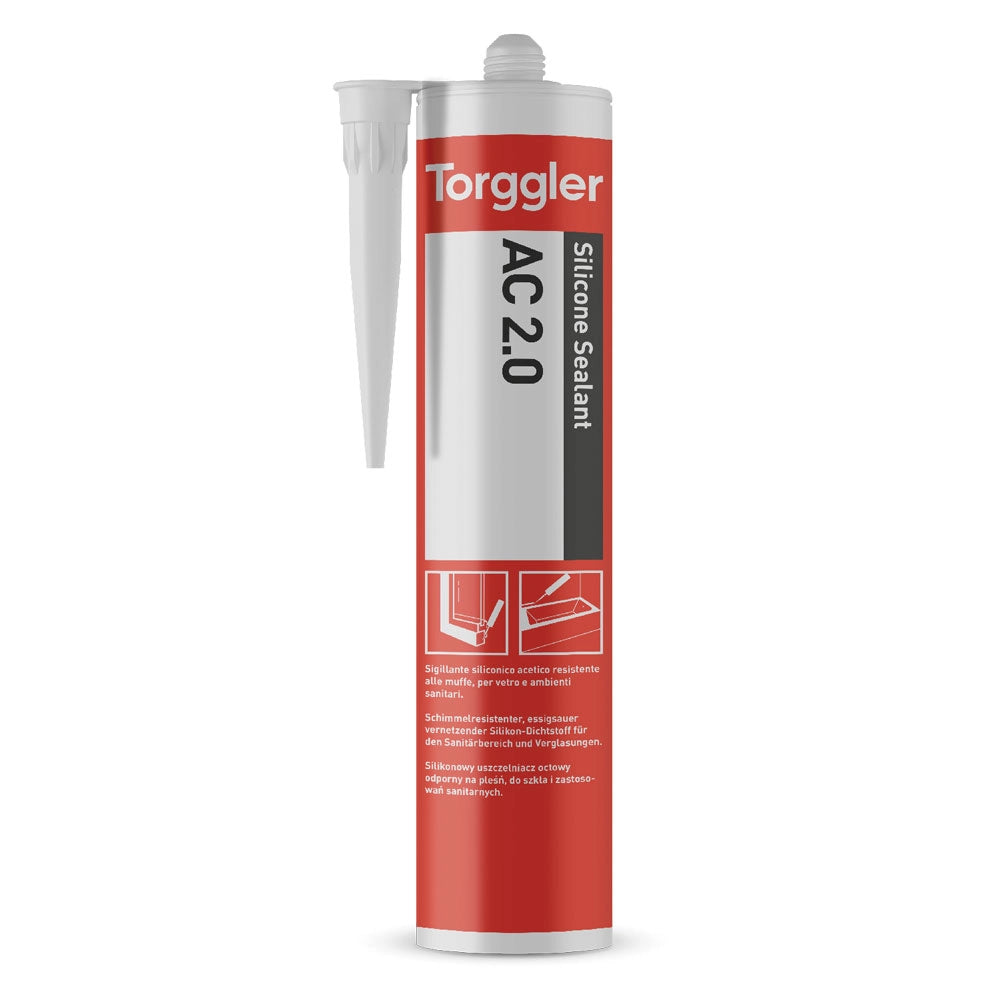 SILICONE ACETICO 'AC 2.0' trasparente ml 280- 24 pezzi  - TORGGLER