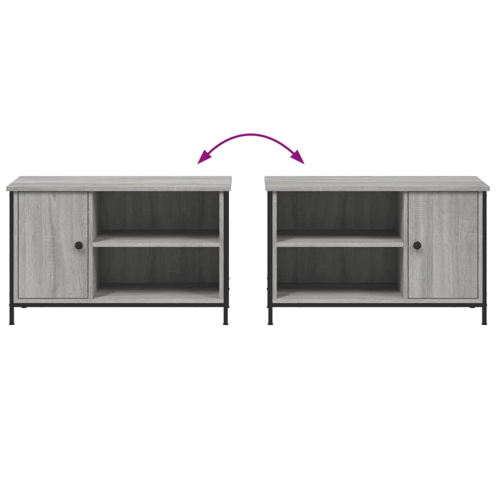 Mobile TV multimediale mensola TV credenza TV sala da pranzo soggiorno camera da letto Sonoma 80 x 40 x 50 cm legno ingegnerizzato grigio 02_0028473
