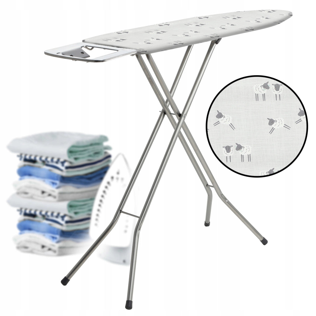 Asse da stiro KADAX 110x30cm pieghevole con supporto per ferro da stiro, piccola e robusta.