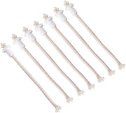 Set di Lampade a Olio da 7 - Supporti per Fiamma in Ceramica - Lampada da Vino - Filo di Cotone - Candelabro Unico - Realizzato in Ceramica