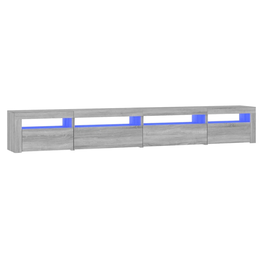 Mobile Porta TV con Luci LED Grigio Sonoma 270x35x40 cm cod mxl 24772