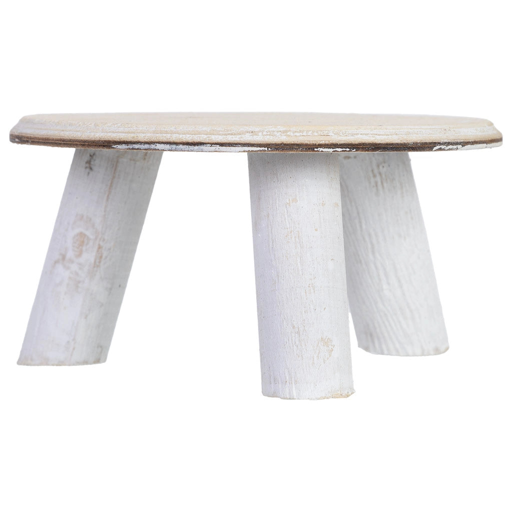 Portavaso in legno bianco 15x15x7h cm