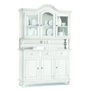 Cristalliera 8 ante 4 cassetti, in stile classico in legno e mdf con rifinitura in noce bianca 196x43x218 H