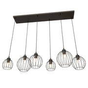 Lampada a sospensione Nando in acciaio nero