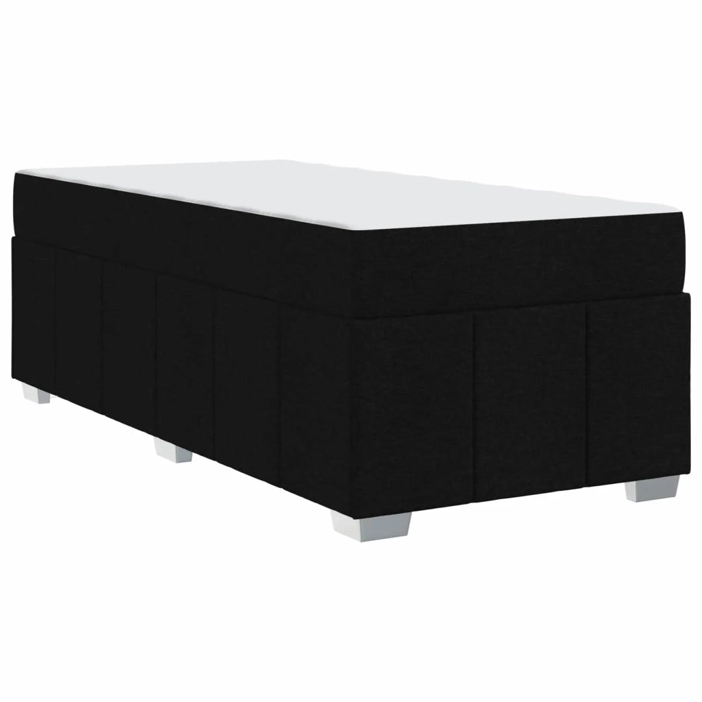 Struttura del letto con materasso-Giroletto Nero 90 x 200 cm Tessuto
