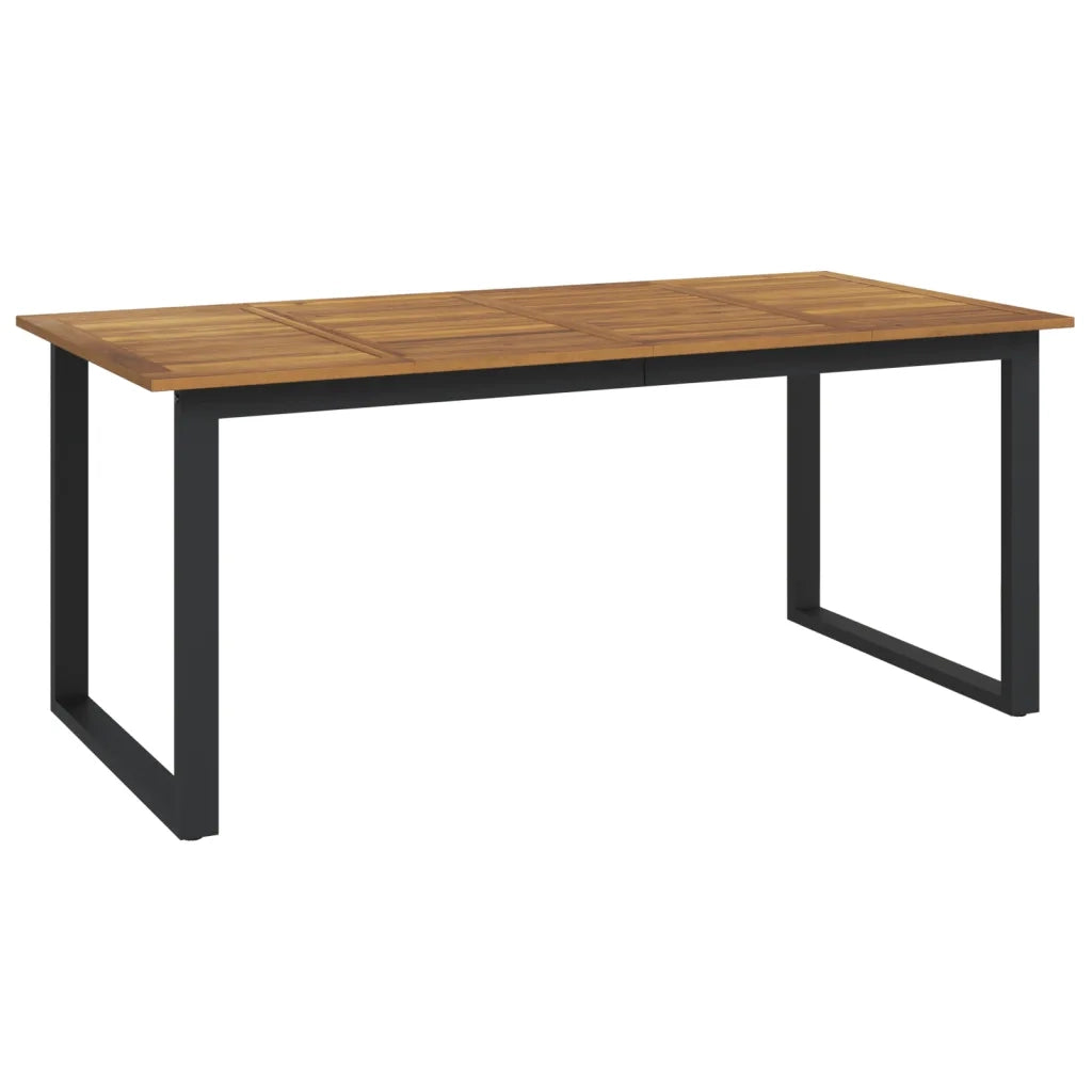 Set Pranzo da Giardino 7 pz Legno Massello di Acacia e Metallo 3155403