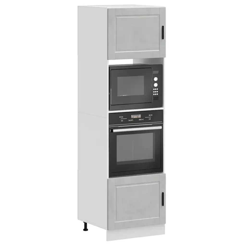 Armadi Forno 2 pz Porto Grigio Cemento in Legno Multistrato 3315055