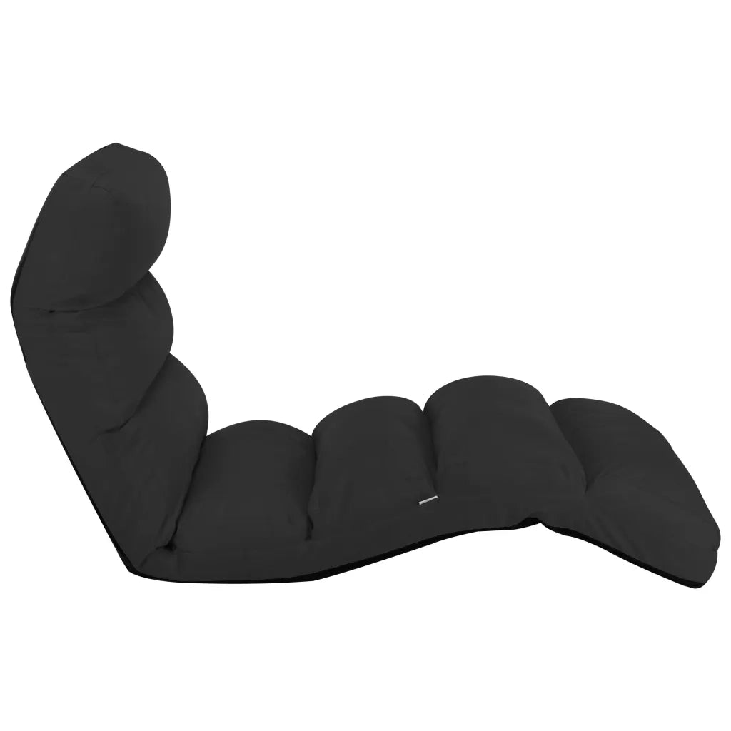 Sedia a Sdraio da Terra Pieghevole Nera in Similpelle CFW6258586