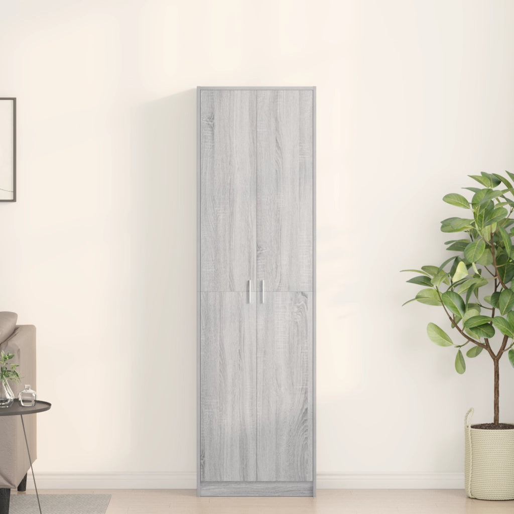 Armadio Grigio Sonoma 55x25x189 cm Legno Ingegnerizzato