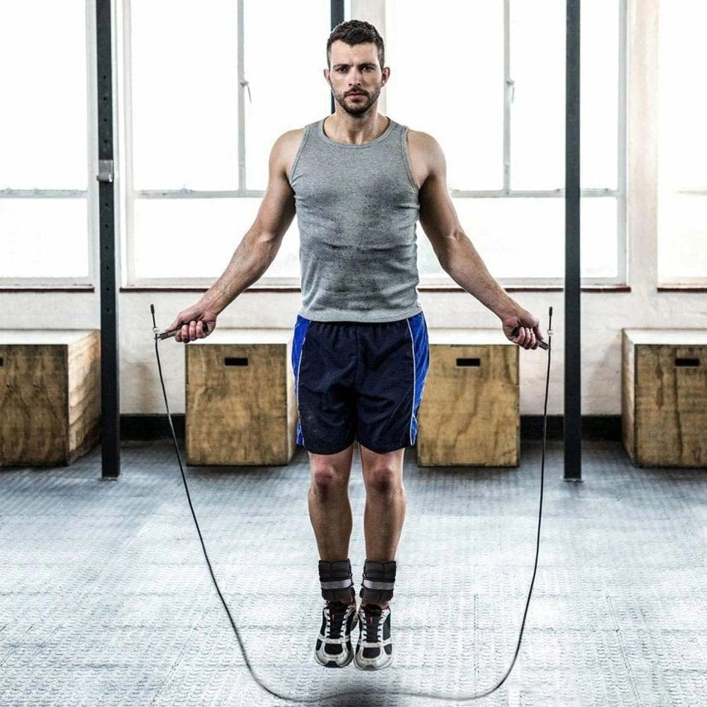 Kit 2 Pesi Allenamento Fitness 3KG Regolabili per Polsi e Caviglie Nero