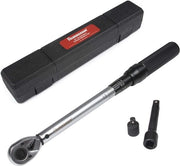 Set di chiavi 25-220 Nm, 1/2" (12,6 mm) con set di conservazione, adattatore, estensione e valigetta +/- 4% di precisione.