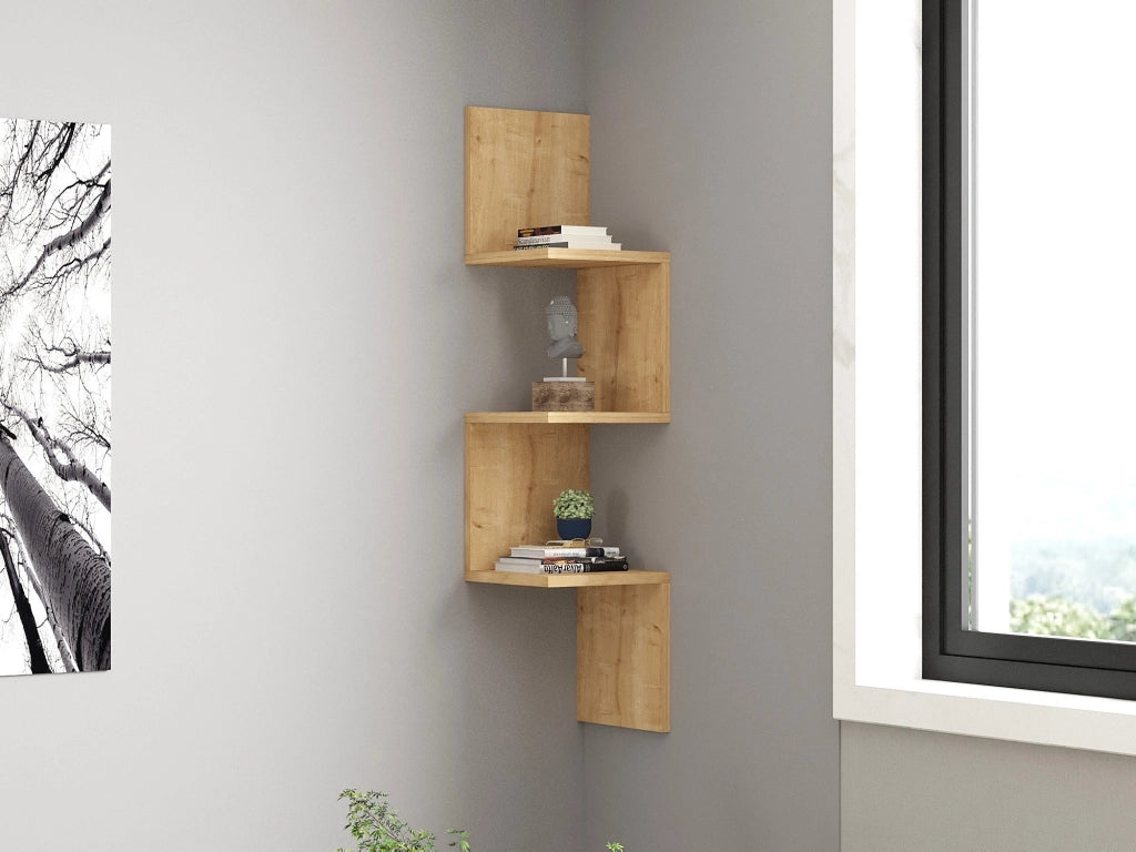 Mensola da parete in legno "Zikzak" - 25 x 25 x 105 cm - Saphir