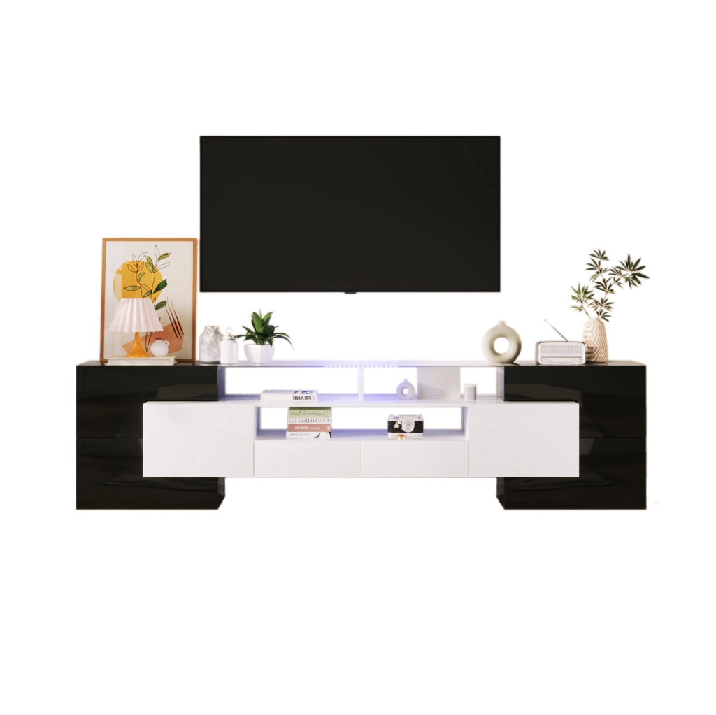 Mobile TV moderno lucido con LED e ampio spazio