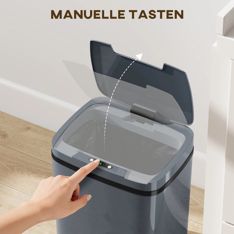 PATTUMIERA SENSOR 15 L 27,6x21,4x33,5 cm Plastica Grigio