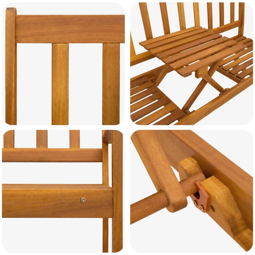 panca da giardino 158 x 55 x 89 cm Legno di Acacia Massello 42034671