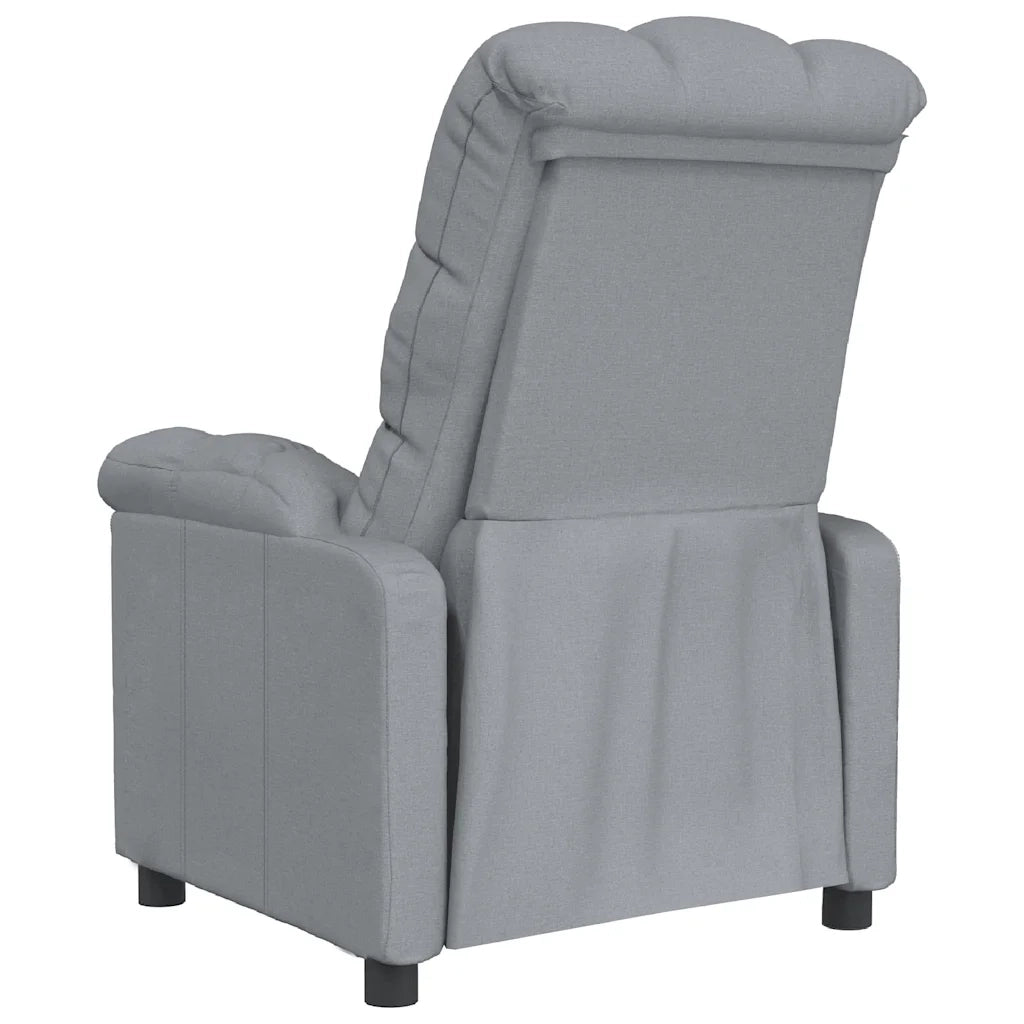 Poltrona Reclinabile in Tessuto Grigio Chiaro