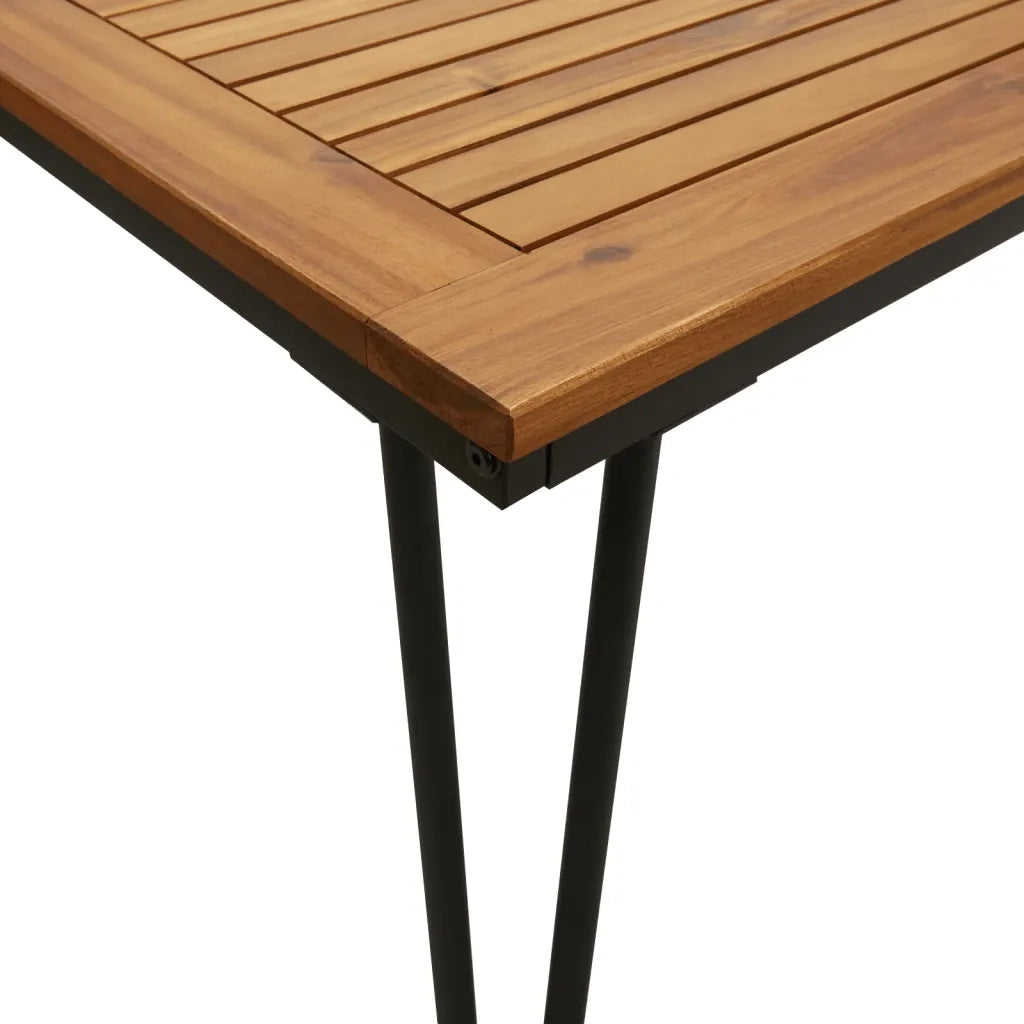 vidaXL Set Pranzo da Giardino 7 pz Legno Massello di Acacia e Metallo