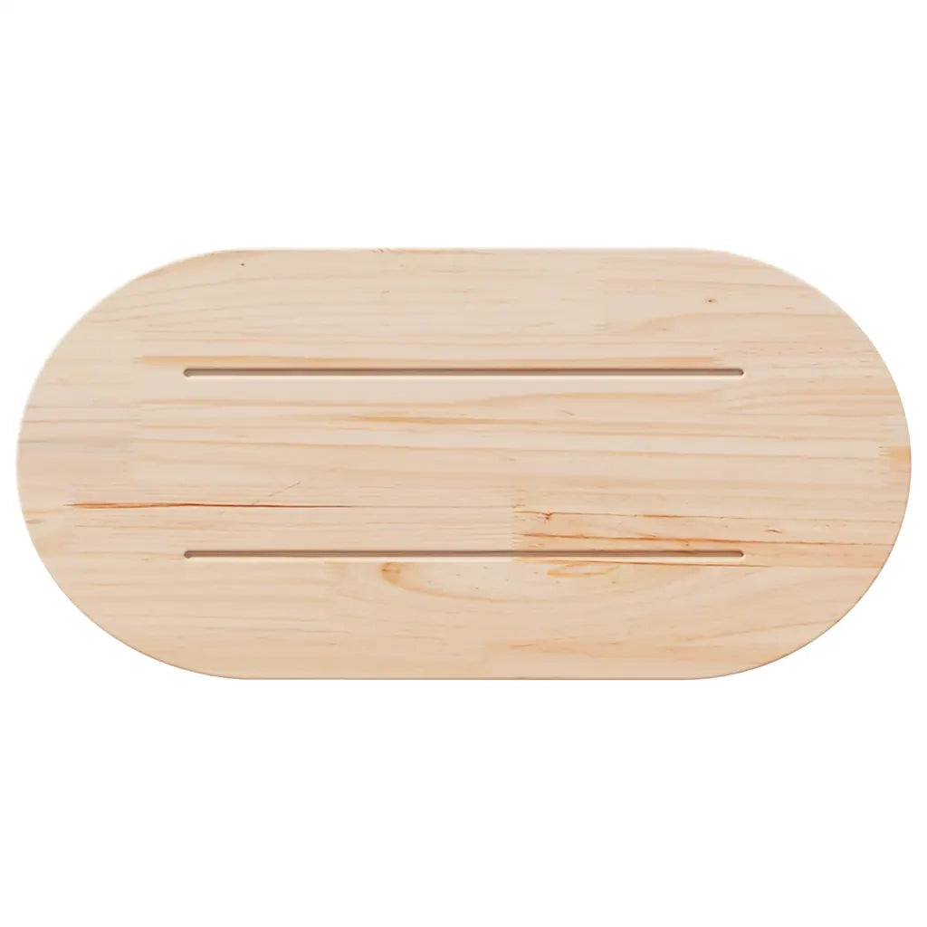 Piano del tavolo 60x30x2,5 cm in legno massello di pino ovale 824340