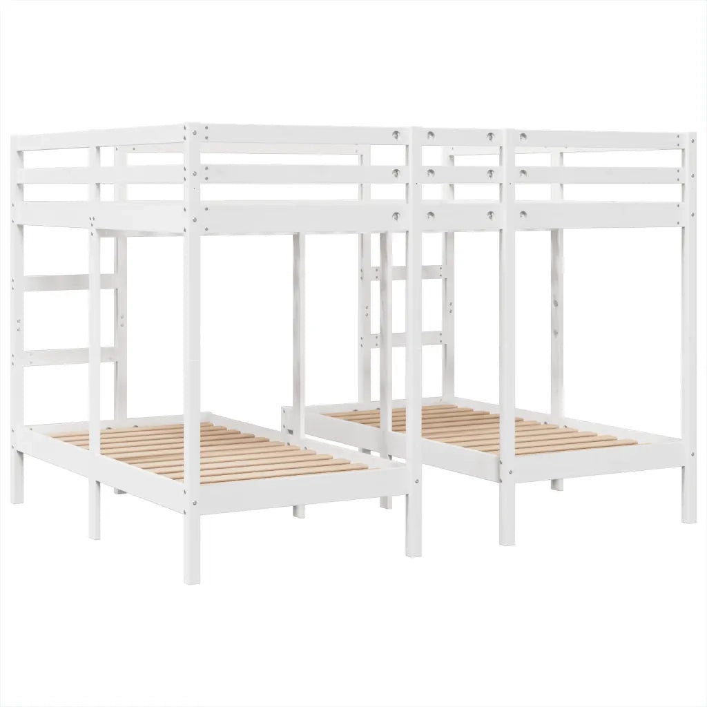 Giroletto Castello Triplo Bianco 160x200/80x160cm Massello Pino
