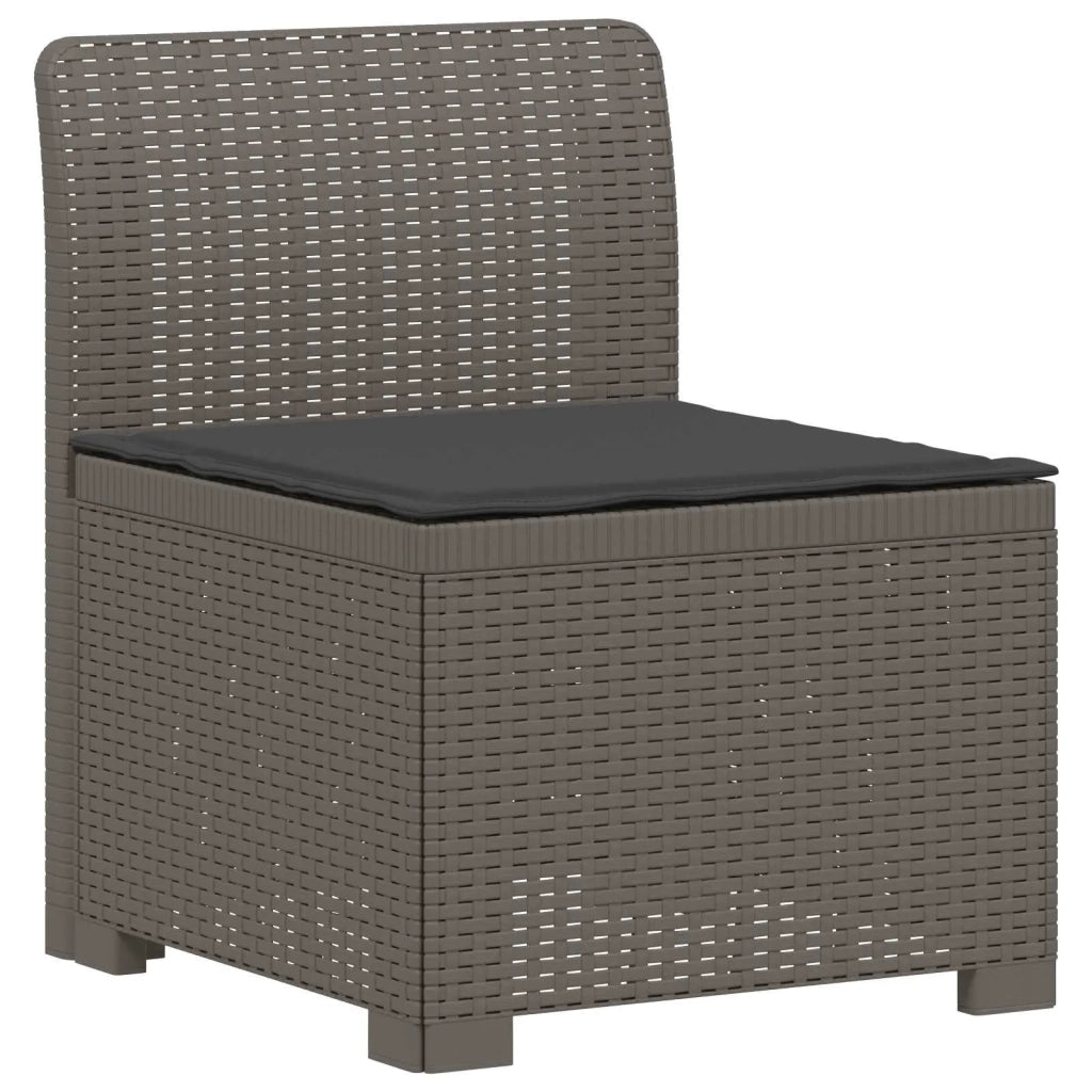 Divano da giardino 3 posti con cuscini in look rattan PP 8011973